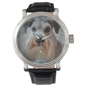 Schnauzer-Dog-Gesicht Armbanduhr