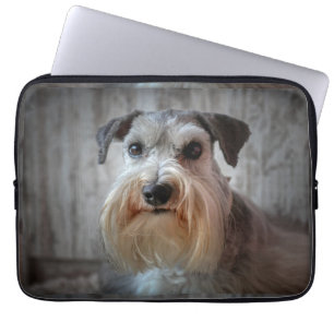 Schnauzer-Dog-Gesicht Laptopschutzhülle