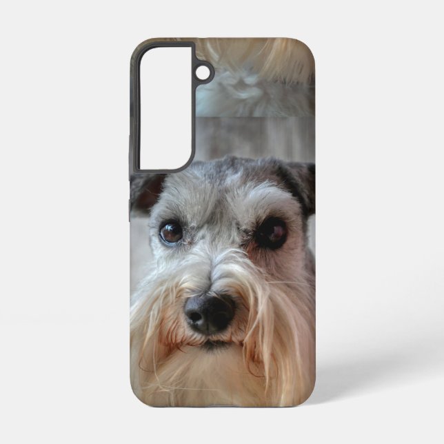 Schnauzer-Dog-Gesicht Samsung Galaxy Hülle (Rückseite)