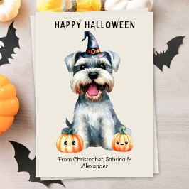 Schnauzer Dog Happy Halloween Feiertagskarte