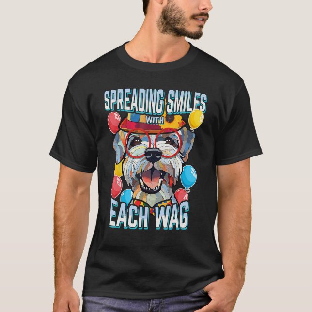 Schnauzer Dog Happy Pinscher T-Shirt (Vorderseite)