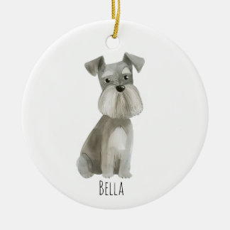 Schnauzer Dog Keramik Ornament