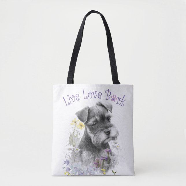 Schnauzer Dog Mama Floral (Vorderseite)
