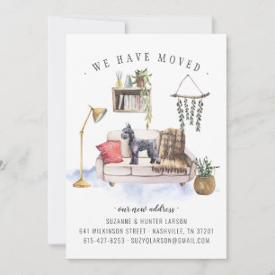 Schnauzer Dog Moving Ankündigung