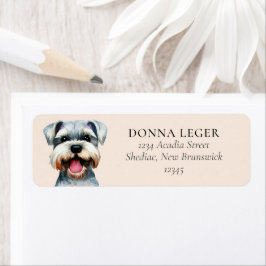 Schnauzer Dog Personalisierte Adresse