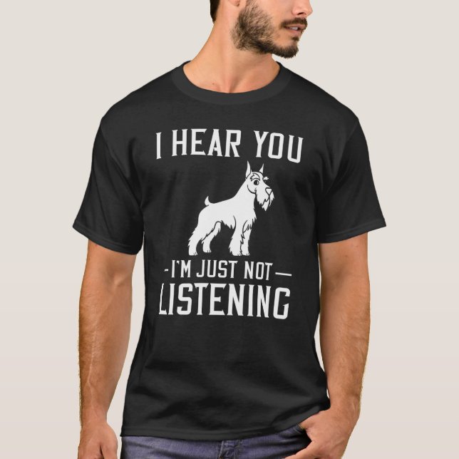 Schnauzer Dog Puppies Owner T-Shirt (Vorderseite)