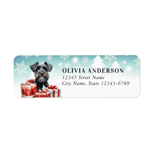 Schnauzer Dog Return Address Labels (Vorne)