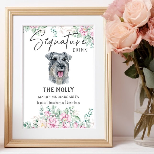 Schnauzer Dog Signature Drink Sign Poster (Von Creator hochgeladen)