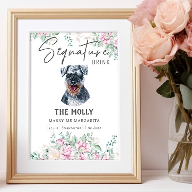 Schnauzer Dog Signature Drink Sign Poster (Von Creator hochgeladen)