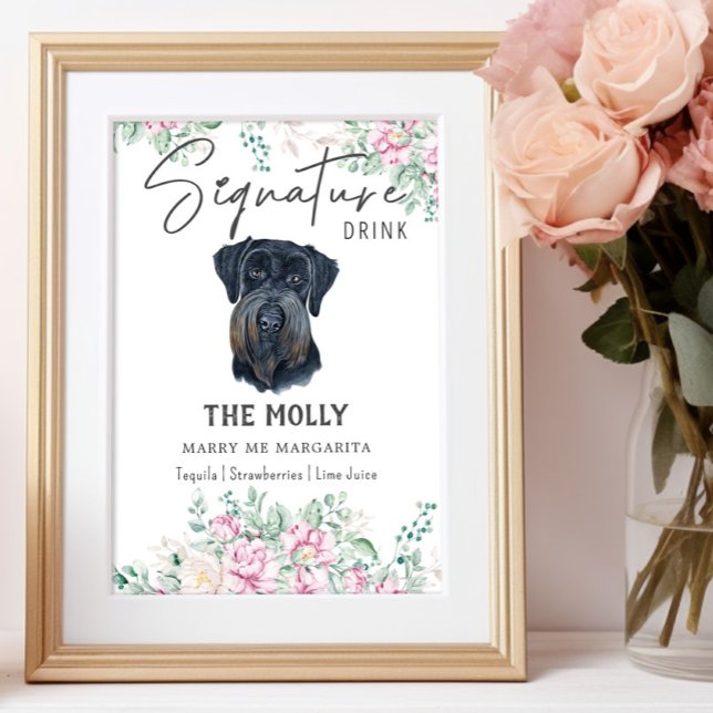 Schnauzer Dog Signature Drink Sign Poster (Von Creator hochgeladen)