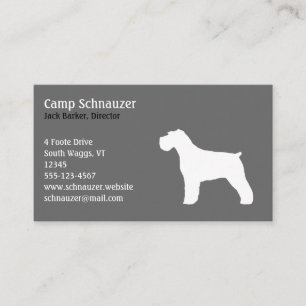 Schnauzer Dog Silhouette Visitenkarte