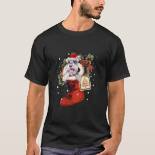 Schnauzer Dog Tree Weihnachtssüßer Weihnachtsmann  T-Shirt
