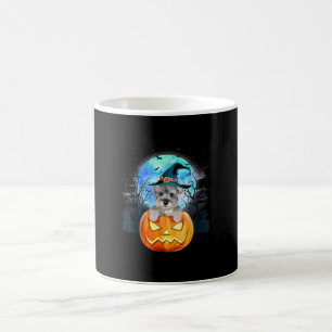 Schnauzer Dog Witch Hat Halloween Pumpkin Gift Kaffeetasse