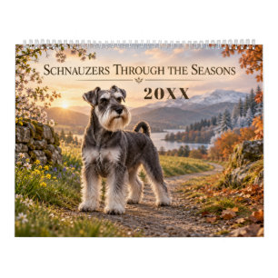 Schnauzer durch die Jahreszeiten Kalender
