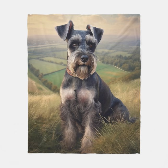 Schnauzer Fleecedecke (Vorderseite)