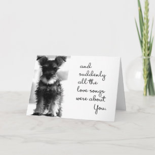 SCHNAUZER FORDERT "VALENTINE WISH" KARTE