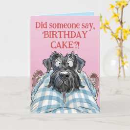 Schnauzer Funny Hungerfestkarte Karte