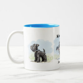 Schnauzer Gang Lustiger Kaffeebecher Zweifarbige Tasse