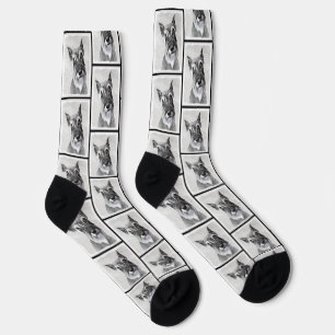 Schnauzer Gemälde Riesig zugeschnitten Original Hu Socken