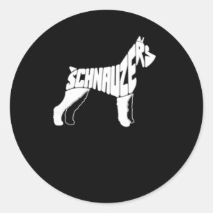Schnauzer-Geschenk   Funny Schnauzer Art Runder Aufkleber