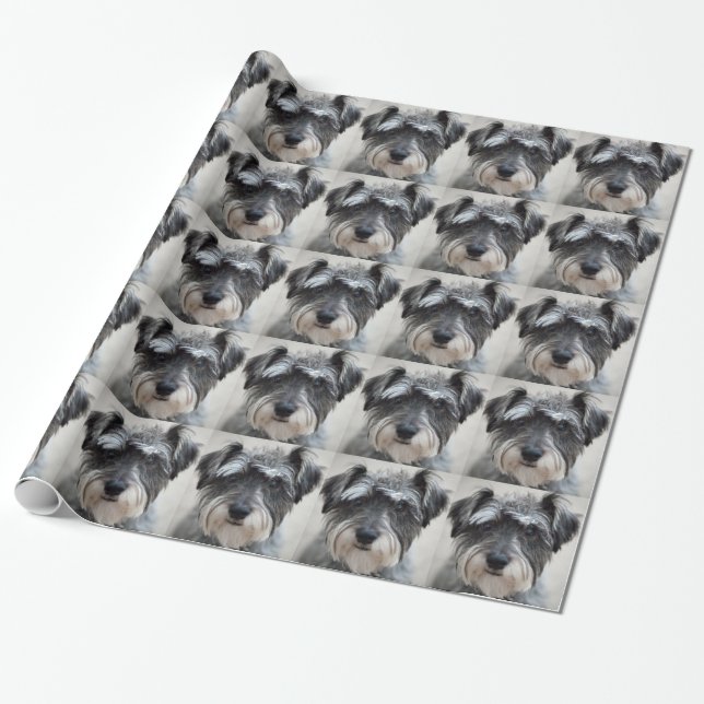 Schnauzer Geschenkpapier (Ungerollt)