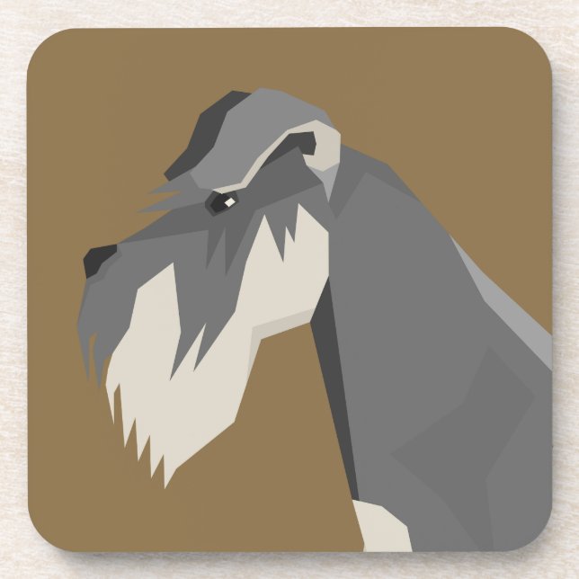 Schnauzer  getränkeuntersetzer (Vorderseite)