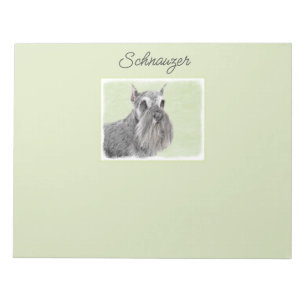 Schnauzer (Gigant, Standard) Malerei - Hundekunst  Notizblock