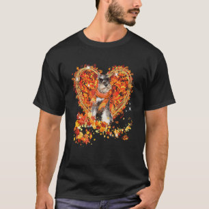 Schnauzer Hallo Herbst Hunde Blätter Herbst Danke T-Shirt