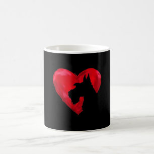 Schnauzer Heart Silhouette Valentinstag Hund Liebe Kaffeetasse