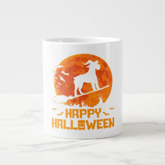 Schnauzer Hexenbroomstick Halloween-Geschenk Jumbo-Tasse