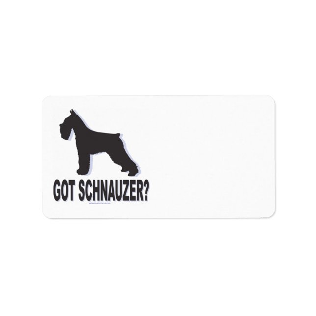 Schnauzer/Hund Adressaufkleber (Vorne)