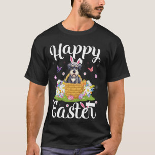Schnauzer Hund Frohe Ostern Eierjagd Hasenohren Os T-Shirt