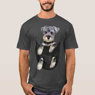 Schnauzer Hund in Pocket Puppy Geschenke T-Shirt