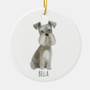 Schnauzer-Hund Keramik Ornament