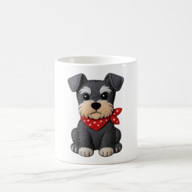 Schnauzer-Hund-Patchwork Kaffeetasse (Mittel)