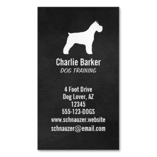 Schnauzer Hund-Silhouette Magnetische Visitenkarte