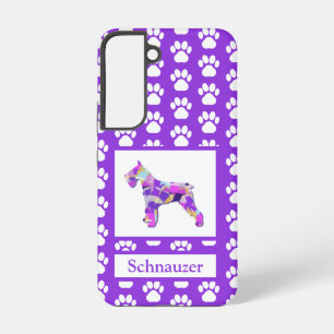 Schnauzer-Hund-Silhouette Pfote Lila PY&B Samsung Galaxy Hülle
