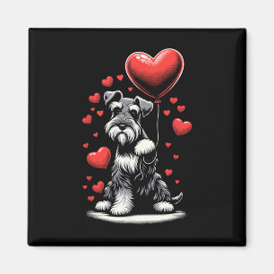Schnauzer-Hund Valentinstag Hundebesitzer Valentin Magnet