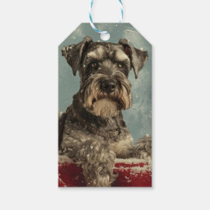Schnauzer Hund Weihnachtsfestlich Geschenkanhänger