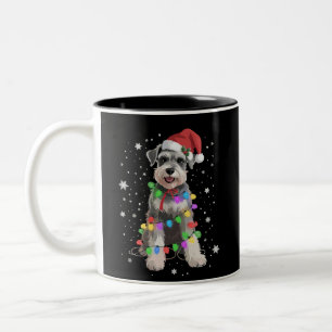 Schnauzer Hunde Baum Weihnachten Xmas Haustier Tie Zweifarbige Tasse