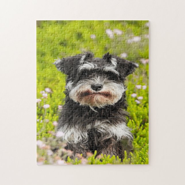 Schnauzer-Hunde-Puzzles. Puzzle (Vertikal)