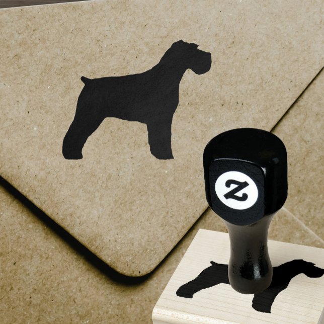 Schnauzer Hunde-Silhouette mit natürlichen Diskett Gummistempel (Von Creator hochgeladen)