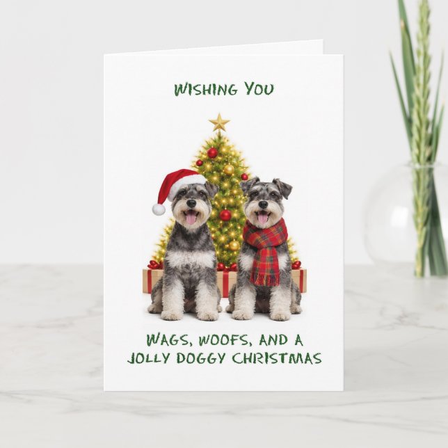 Schnauzer Hunde Weihnachten (Vorderseite)