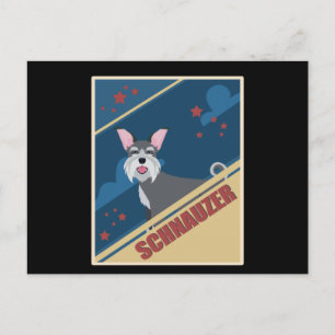Schnauzer   Hundebesitzer Schnauzers Postkarte