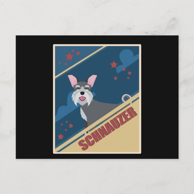 Schnauzer | Hundebesitzer Schnauzers Postkarte (Vorderseite)