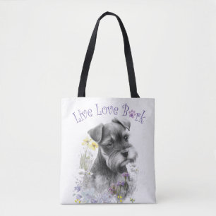 Schnauzer-Hundemama Blumenmuster