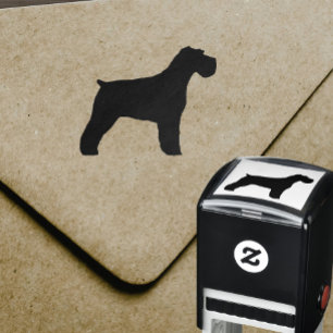 Schnauzer-HundeSilhouette (schlaffe Ohren) Permastempel