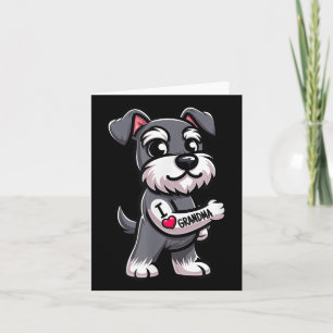 Schnauzer I Liebe Oma Funny Dog Tattoo Karte