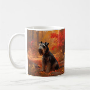 Schnauzer im Herbst Leaves Fall Inspiriert Kaffeetasse