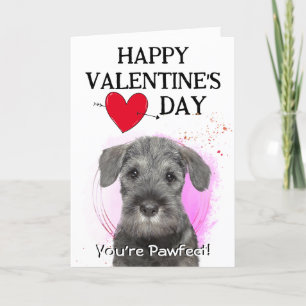 Schnauzer individualisierte Valentintagskarte Feiertagskarte